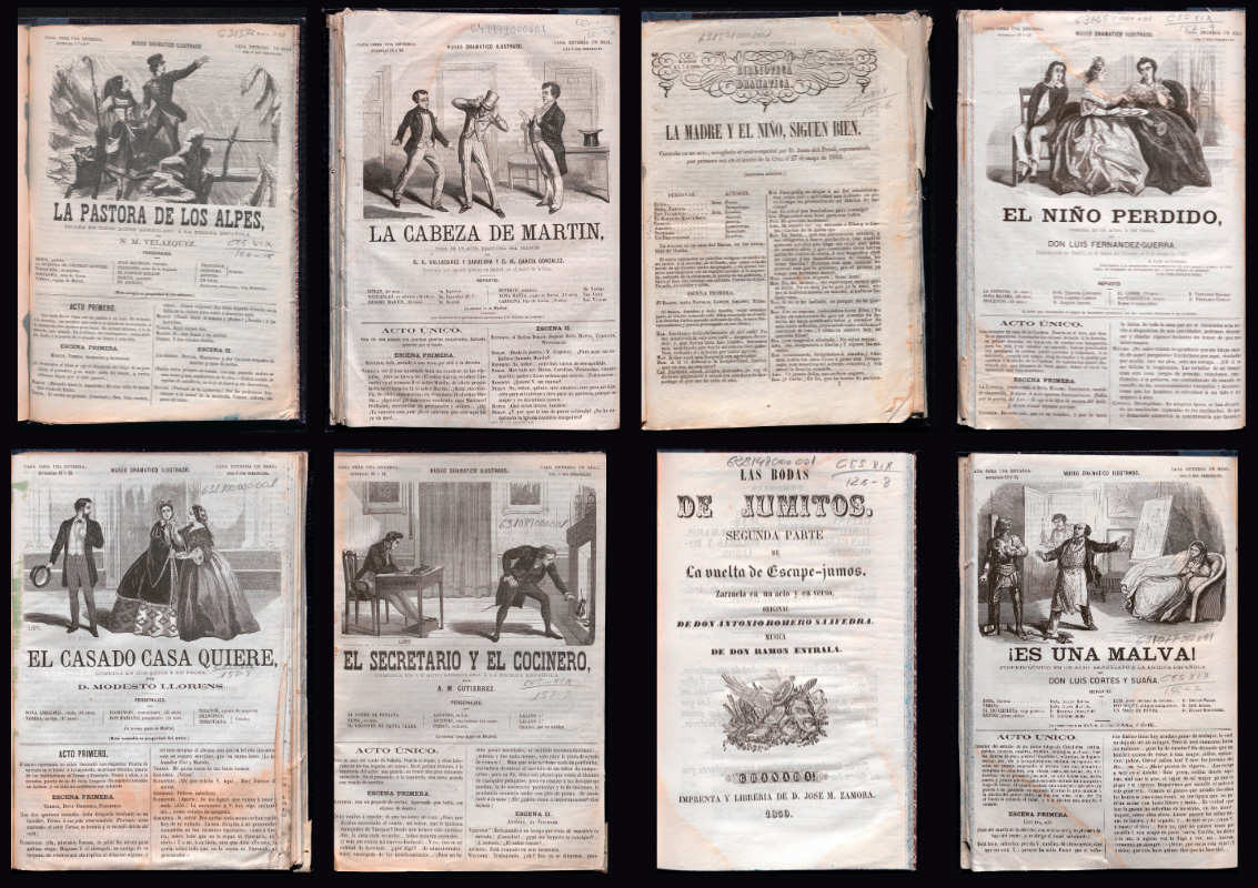 Varias obras de teatro del siglo XIX de la BTNT