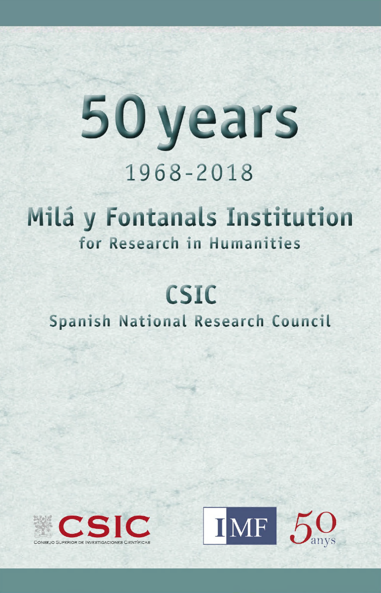 Libro conmemorativo historia Institución Milá y Fontanals IMF CSIC