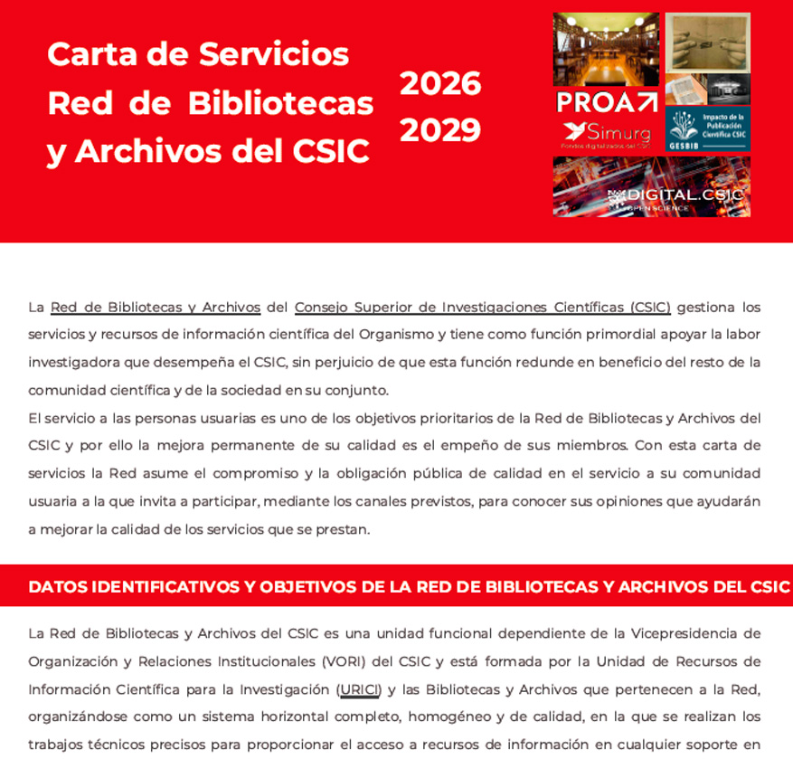 Carta de servicios